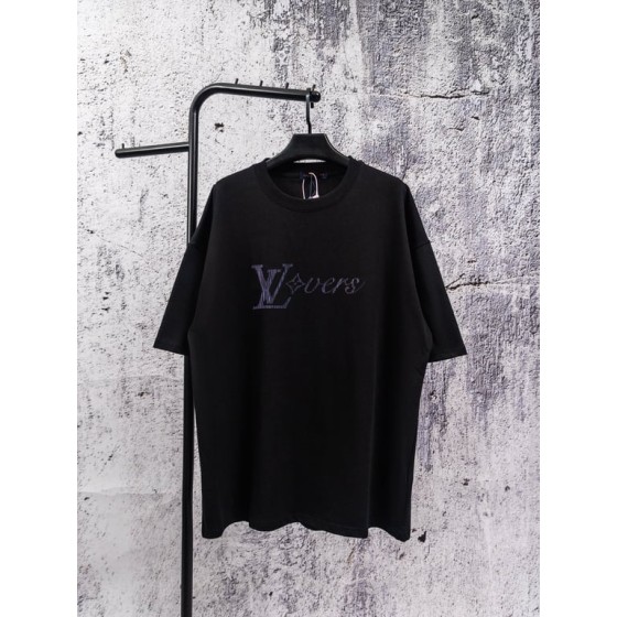 Louis Vuitton Gradient Iridescent Striped Print Short-Sleeve T-Shirt